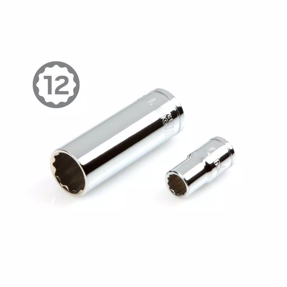TEKTON 55-Piece 1/4 in. Drive 12-Point Socket and Ratchet Set