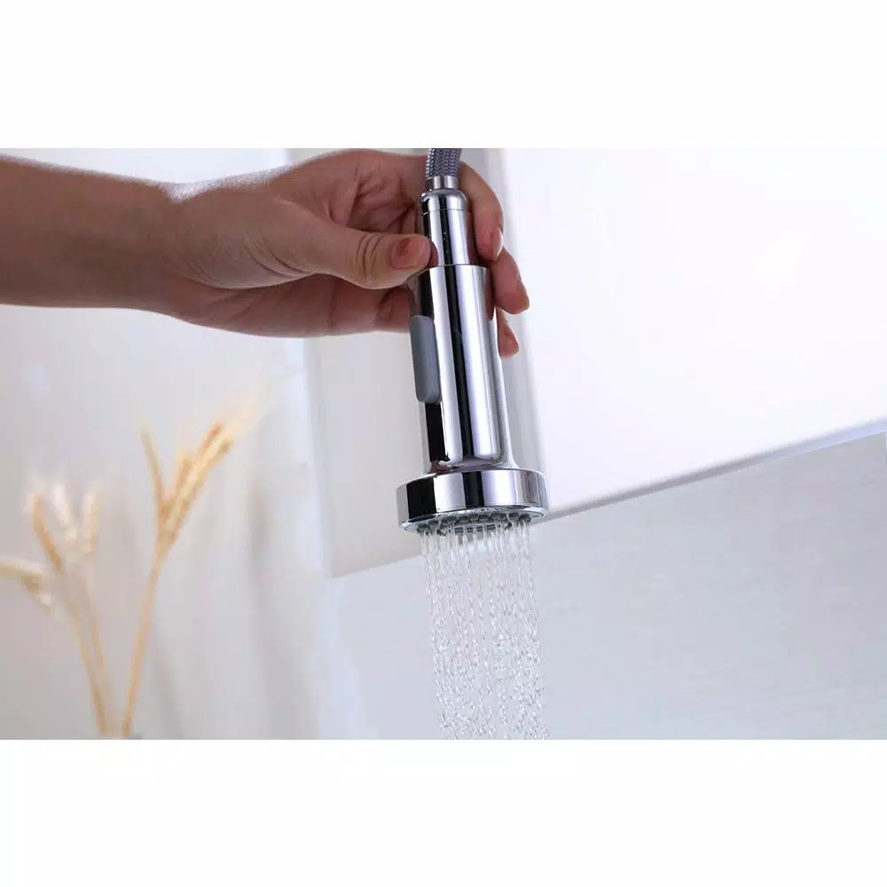 Vanity Art Single-Handle Pull-Down Kitchen Faucet, Chrome Finish, Brass Construction