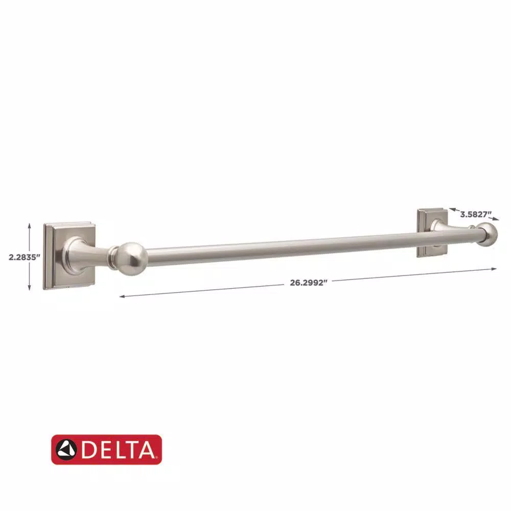 Delta Teague 24 in. Single Towel Bar in SpotShield Brushed Nickel