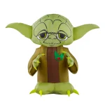 Star Wars Yoda 3 ft. Inflatable Holiday Decoration with Holly Berry and LED Lights thumbnail 1