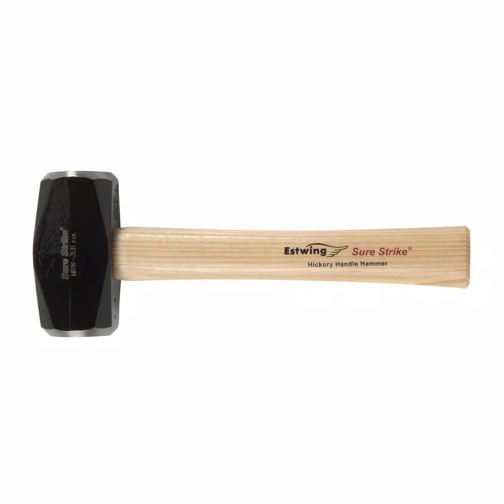 Estwing Sure Strike 3 lb. Drilling Hammer with Genuine Hickory Handle