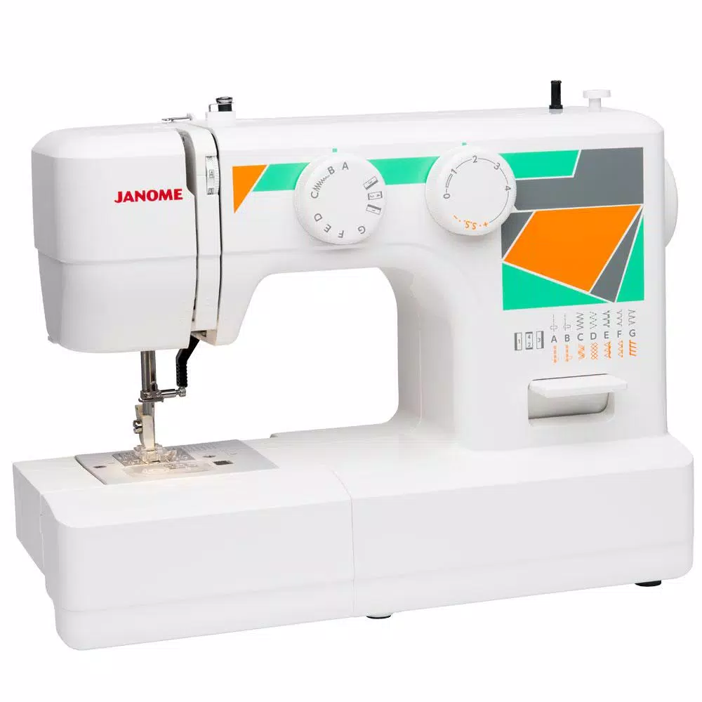 Janome MOD-15 Sewing Machine with 15 Built-in Stitches and Top Drop-In Bobbin System