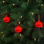 Northlight 9 ft. 10-Light Jack O'Lantern Pumpkin Halloween Bubble Light Set with Black Wire thumbnail 2