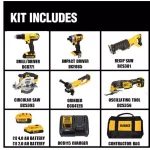 DEWALT 20V MAX Cordless 6-Tool Combo Kit with 3 Batteries and Charger thumbnail 2
