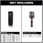 Milwaukee Shockwave 1/2 in. Drive SAE Impact Duty Deep Well Socket Set, 9-Piece thumbnail 2