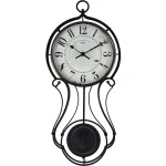 FirsTime & Co. Harwick Pendulum Wall Clock - Black Wrought Iron Farmhouse Decor thumbnail 1
