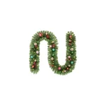 Home Accents Holiday 9 ft. Fantasleigh Pre-Lit LED Artificial Christmas Garland with Ornaments thumbnail 1