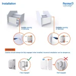 Perma Child Safety Extra Tall & Extra Wide Outdoor Retractable Gate, 41 in. H x 71 in. W, White thumbnail 5