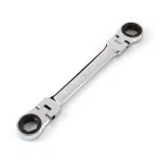 TEKTON 17 mm x 19 mm Flex-Head Ratcheting Box End Wrench thumbnail 1