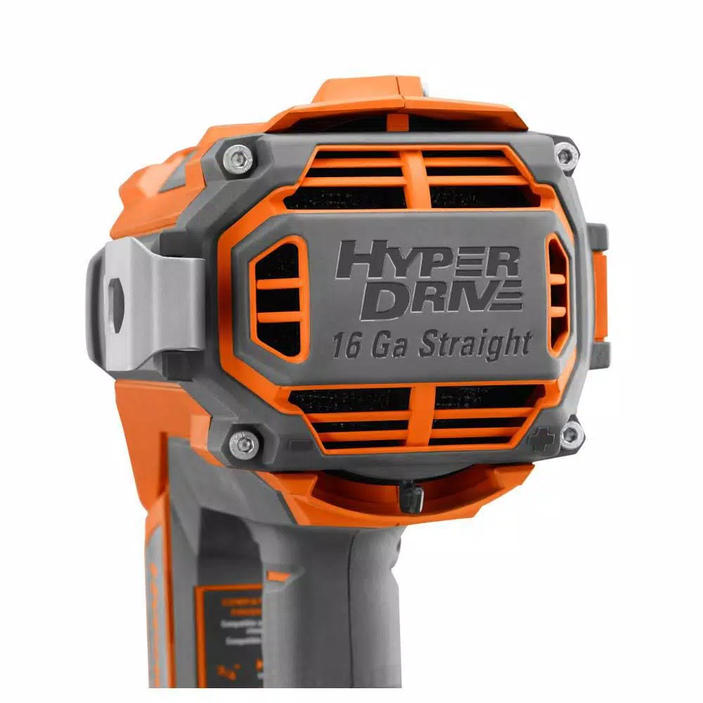RIDGID 18V Cordless Brushless HYPERDRIVE 16-Gauge 2-1/2 in. Straight Finish Nailer Kit