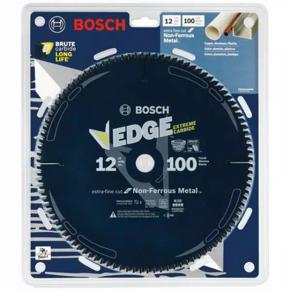 Bosch 12 in. 100 Tooth Edge Non-Ferrous Metal-Cutting Circular Saw Blade