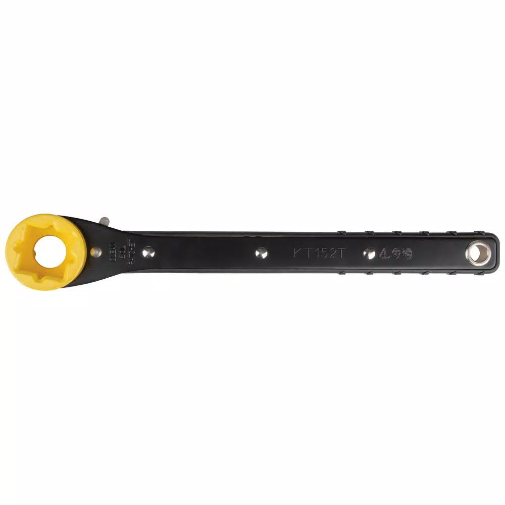 Klein Tools Slim Ratcheting Lineman's Wrench, 4-in-1 Multi-Size Utility Tool