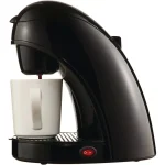 Brentwood Appliances Single Serve 1-Cup Coffee Maker with Removable Filter and Drip Tray, Black thumbnail 1