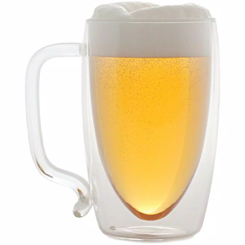 Starfrit 17 oz. Double-Wall Borosilicate Glass Beer Mug
