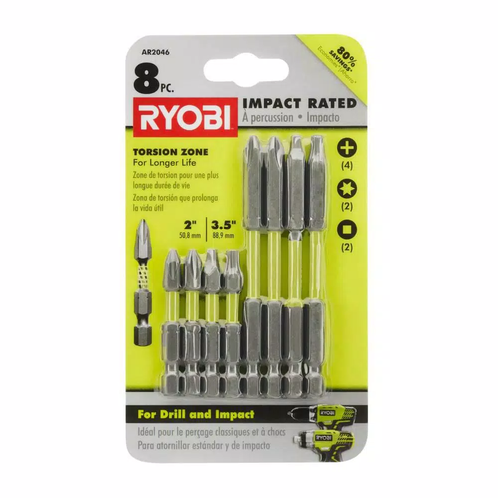 RYOBI 29-Piece Black Oxide Drill Bit Set and Impact Rated Driving Bit Set