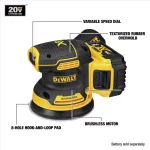 DEWALT 20V MAX XR Brushless 5 in. Cordless Random Orbital Sander Kit with 5.0 Ah Battery and Charger thumbnail 2
