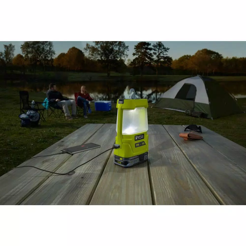 RYOBI 18V ONE+ Cordless Area Light with USB Charger, 330 Lumens, Tool-Only