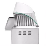 Great Northern Popcorn Commercial 9-Roller Hot Dog Grill with Bun Warmer & Stainless Steel Cover thumbnail 3