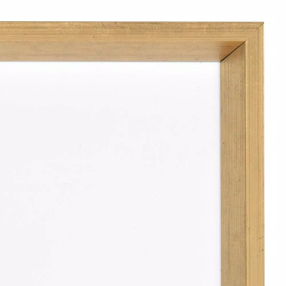 DesignOvation Kate and Laurel Calder Modern Framed Magnetic Dry Erase Board, Gold