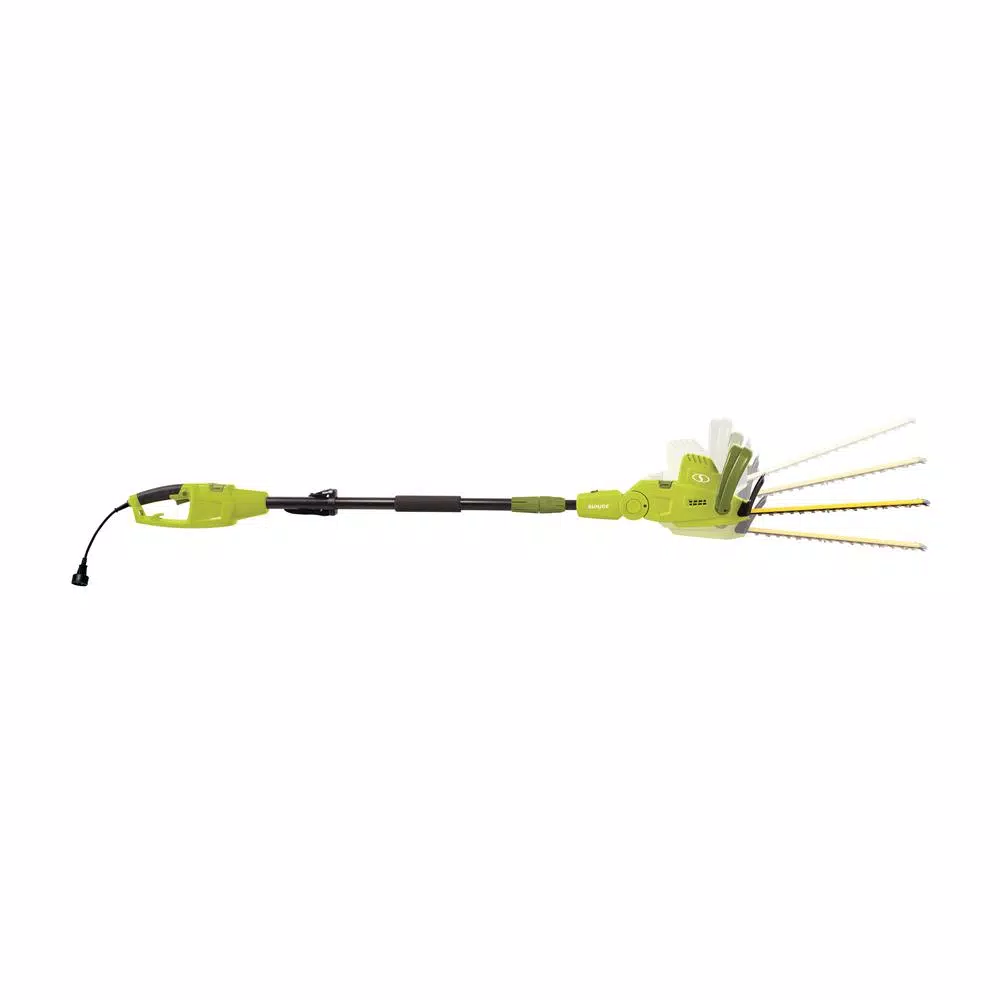 Sun Joe SJH904E 2-in-1 Convertible Electric Pole Hedge Trimmer, 19 in. Blades, 4.5 Amp