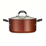 Tramontina Style Ceramica 5 Qt. Round Aluminum Dutch Oven with Glass Lid, Metallic Copper thumbnail 2