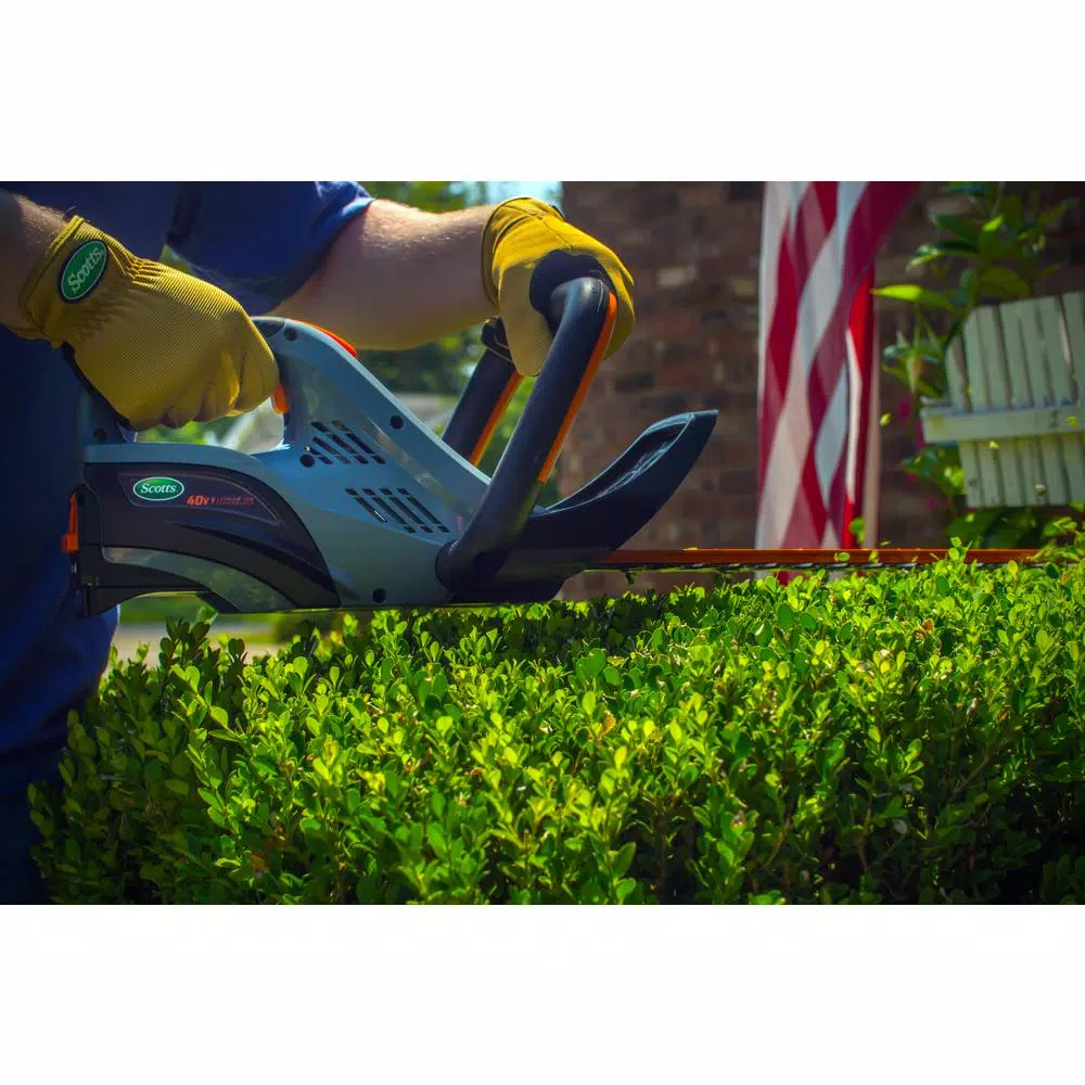 Scotts 40V Cordless 24 in. Lithium-Ion Hedge Trimmer with 2 Ah Battery and Charger