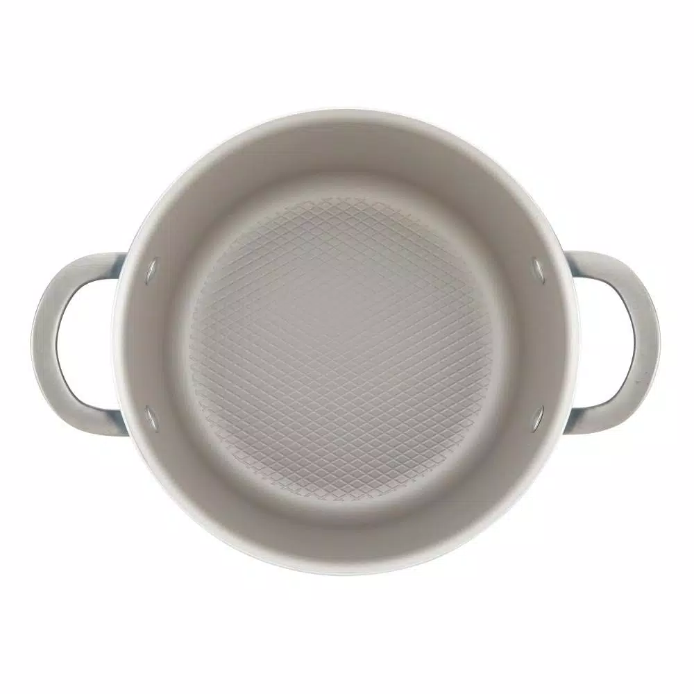 Ayesha Curry Home Collection 4.5 Qt. Twilight Teal Porcelain Enamel Nonstick Saucepot with Lid