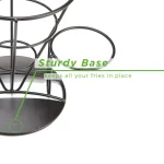 Mind Reader Set of 3 Metal Cone Shaped French Fry Holders with Dipping Compartment thumbnail 6