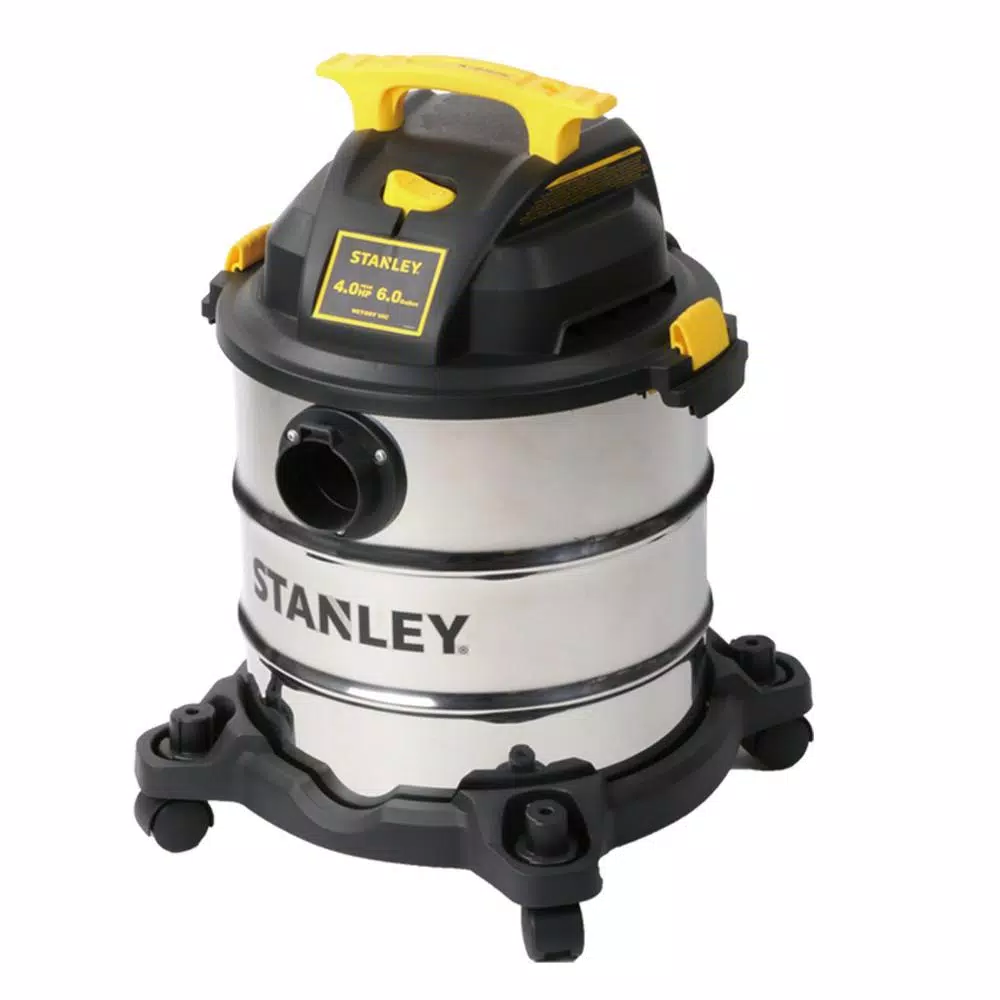 Stanley 6 Gal. Stainless Steel Wet/Dry Vacuum, 4.0 Peak HP