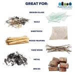 Plasticplace 6.0 Mil Black Contractor Trash Bags, 55-60 Gallon, 36 in. x 58 in., Gusset Seal, 20-Case Pack thumbnail 2