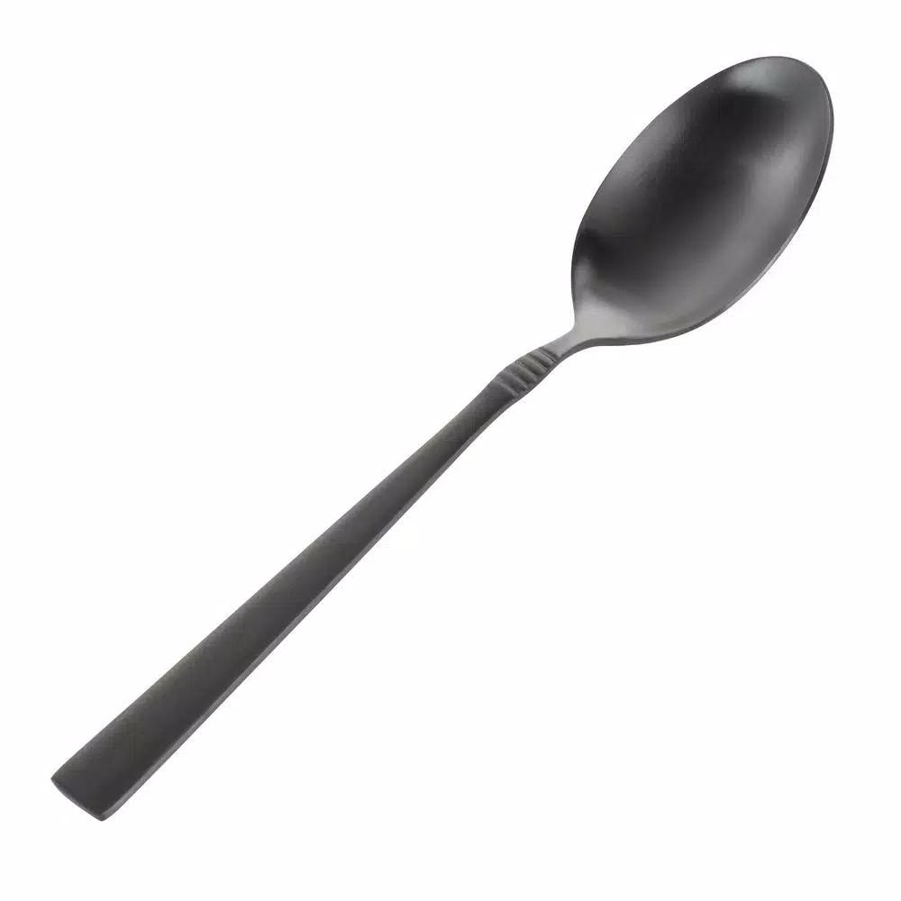 Megachef Cravat 20-Piece Matte Black Flatware Set, 18/10 Stainless Steel Silverware Service for 4