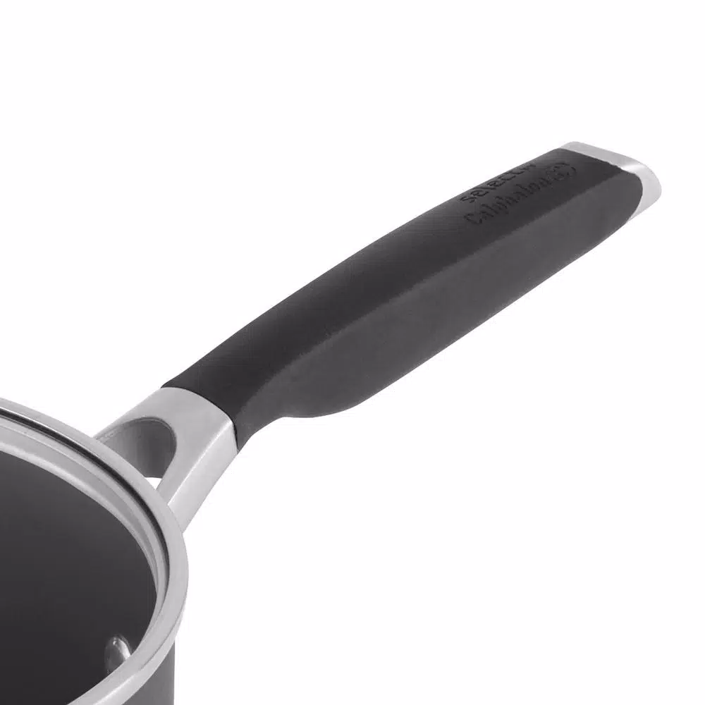 Calphalon Select 2.5 qt. Hard-Anodized Aluminum Nonstick Saucepan with Glass Lid, Black