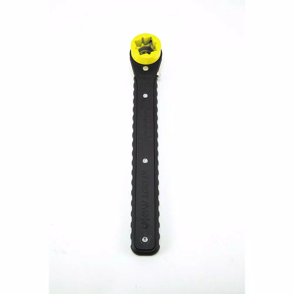 Klein Tools Slim Ratcheting Lineman's Wrench, 4-in-1 Multi-Size Utility Tool