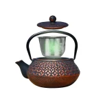 Old Dutch Amai Cast Iron Tetsubin Teapot - Black and Copper - 3 Cup / 23 oz thumbnail 3