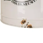 Glitzhome 13 in. Farmhouse Enamel Metal Canister with Wire Handle and Distressed Finish thumbnail 7