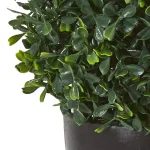 Nearly Natural 13 in. Artificial Boxwood Topiary Plant with Planter, UV Resistant, Indoor/Outdoor thumbnail 3