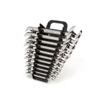 TEKTON 11-Piece Angle Head Open End Wrench Set, 3/8 in. to 1 in., SAE thumbnail 1