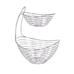 Spectrum Opus Arched 2-Tier Chrome Server Basket, Steel Fruit and Vegetable Organizer thumbnail 1