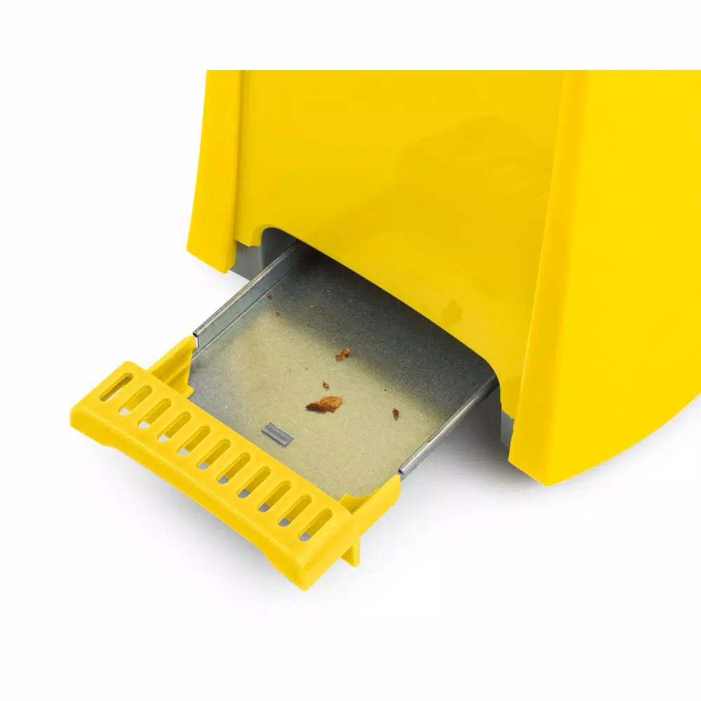 Nostalgia 4-Slice Yellow Wide Slot Grilled Cheese Toaster with Removable Baskets