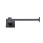 Italia Trieste Matte Black Toilet Paper Holder - Modern Solid Brass Wall Mount thumbnail 1