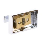 Italia Genoa Polished Chrome Towel Ring - Solid Brass Hand Towel Holder thumbnail 3