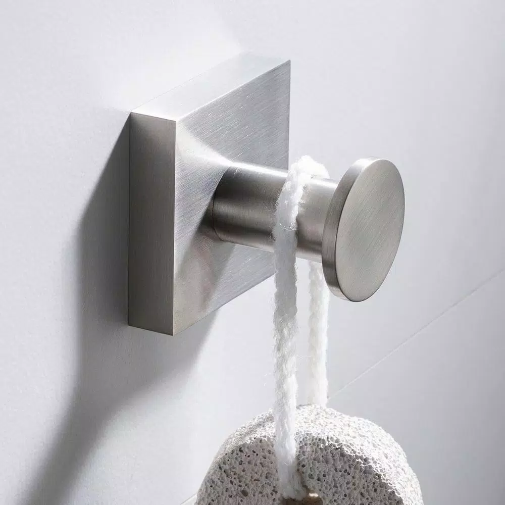 KRAUS Ventus Bathroom Robe and Towel Hook, Brushed Nickel