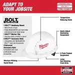 Milwaukee 475 Lumen LED Rechargeable Hard Hat Headlamp & BOLT Vented Hard Hat Combo thumbnail 4