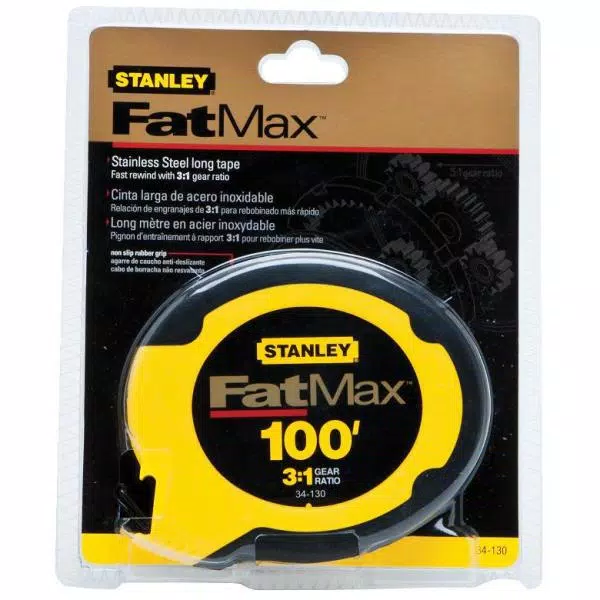 Stanley FATMAX 100 ft. x 3/8 in. Tape Measure, Stainless Steel Blade