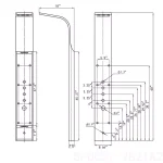 AKDY 65 in. 8-Jet Shower Panel System, Space Gray Brushed Stainless Steel with Rainfall, Waterfall & Wand thumbnail 13