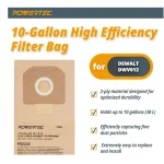POWERTEC 10 Gal. High Efficiency Replacement Filter Bags for DeWalt DWV012 DWV9401 Dust Extractors (5-Pack) thumbnail 2