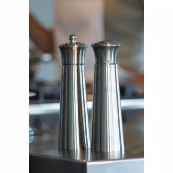 BergHOFF Straight Line Essentials Pyramid Stainless Steel Salt and Pepper Mill Set