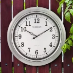 La Crosse Technology 18 in. Galvanized Metal Atomic Analog Wall Clock - Indoor/Outdoor Weather Resistant thumbnail 1