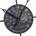 StyleCraft Aged Black Metal Roman Numeral Analog Wall Clock - Oversized 43 Inch Round Mid-Century Decor thumbnail 3