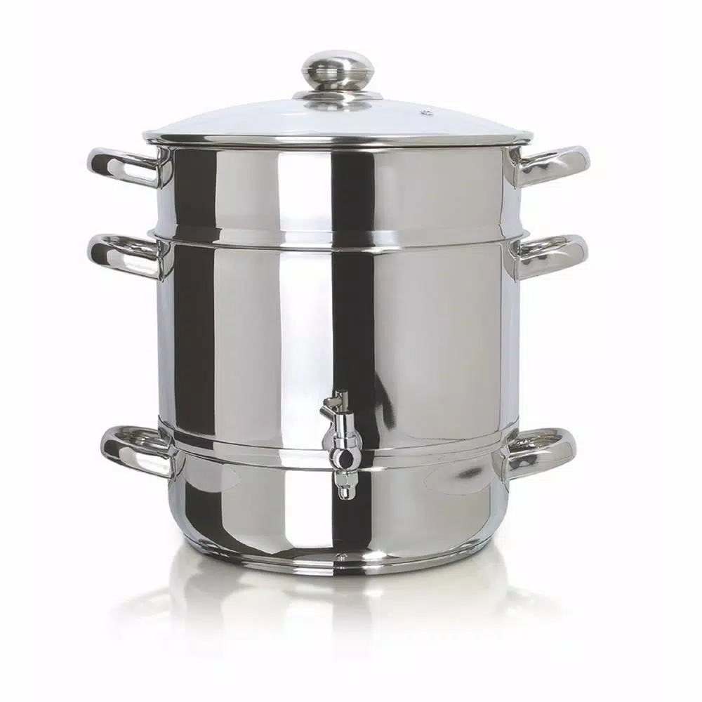 Euro Cuisine Stainless Steel Stove Top Steam Juicer and Steamer Set